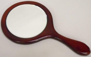 antique cherry hand mirror
