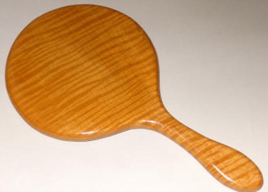 curly maple hand mirror