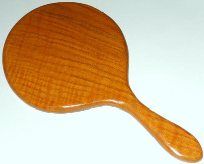 curly oak hand mirror.